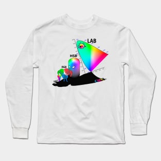 Color Space Meme RGB CMYK LAB Long Sleeve T-Shirt